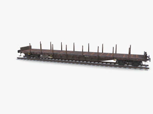 CFR Flat Rail Car v2 3D Model