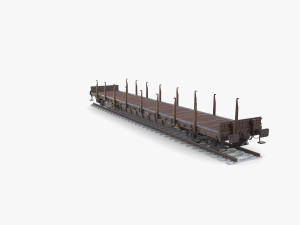 CFR Flat Rail Car v2 3D Model