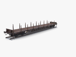 CFR Flat Rail Car v2 3D Model