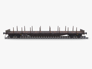 CFR Flat Rail Car v2 3D Model