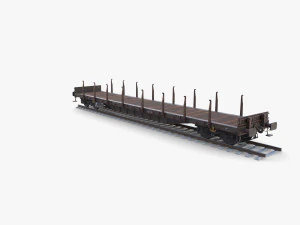 CFR Flat Rail Car v2 3D Model