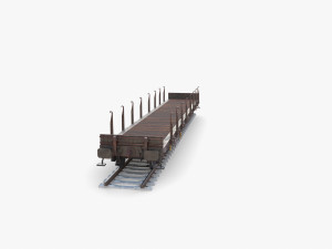 CFR Flat Rail Car v2 3D Model