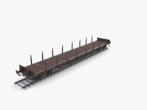 CFR Flat Rail Car v2 3D Model