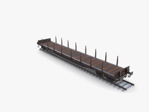 CFR Flat Rail Car v2 3D Model