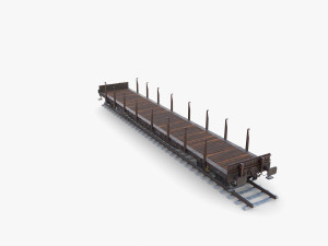 CFR Flat Rail Car v2 3D Model