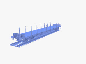 CFR Flat Rail Car v2 3D Model