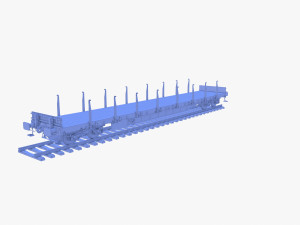 CFR Flat Rail Car v2 3D Model