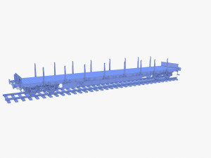 CFR Flat Rail Car v2 3D Model