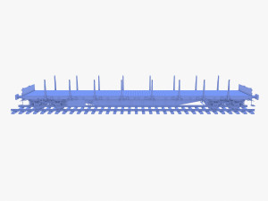 CFR Flat Rail Car v2 3D Model