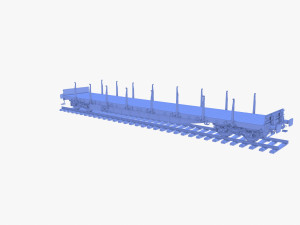 CFR Flat Rail Car v2 3D Model