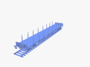 CFR Flat Rail Car v2 3D Model