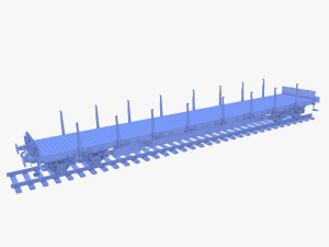CFR Flat Rail Car v2 3D Model