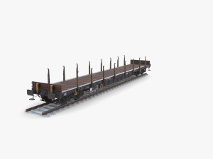 CFR Flat Rail Car v3 Modèle 3D