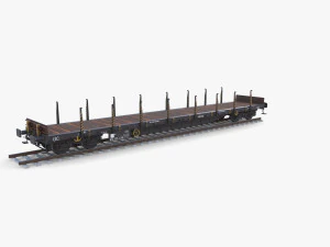 CFR Flat Rail Car v3 3D Model