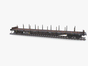 CFR Flat Rail Car v3 3D Model