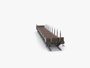 CFR Flat Rail Car v3 Modèle 3D