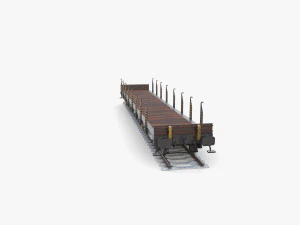 CFR Flat Rail Car v3 3D Model