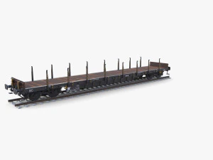 CFR Flat Rail Car v3 3D Model