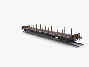CFR Flat Rail Car v3 3D Model