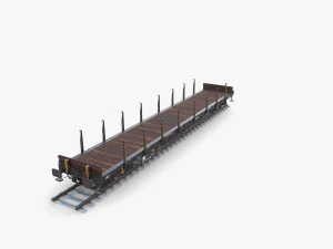 CFR Flat Rail Car v3 3D Model