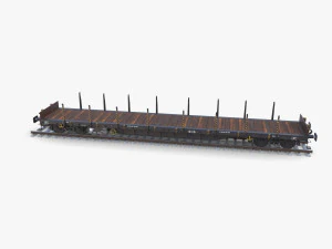 CFR Flat Rail Car v3 3D Model