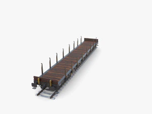 CFR Flat Rail Car v3 3D Model