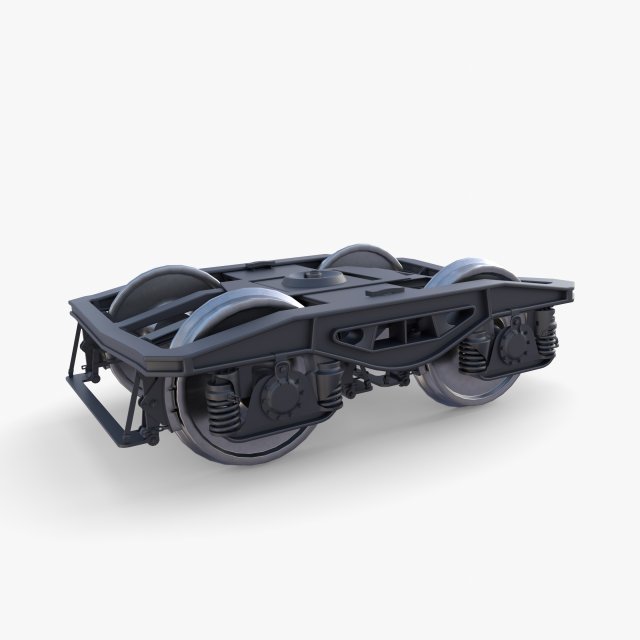 Train car bogie v1 3D Модель .c4d .max .obj .3ds .fbx .stl .blend 