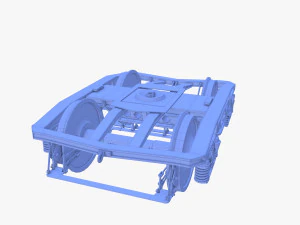 Train car bogie v1 3D Model