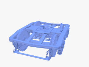 Train car bogie v1 3D Model
