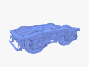 Train car bogie v1 3D Model