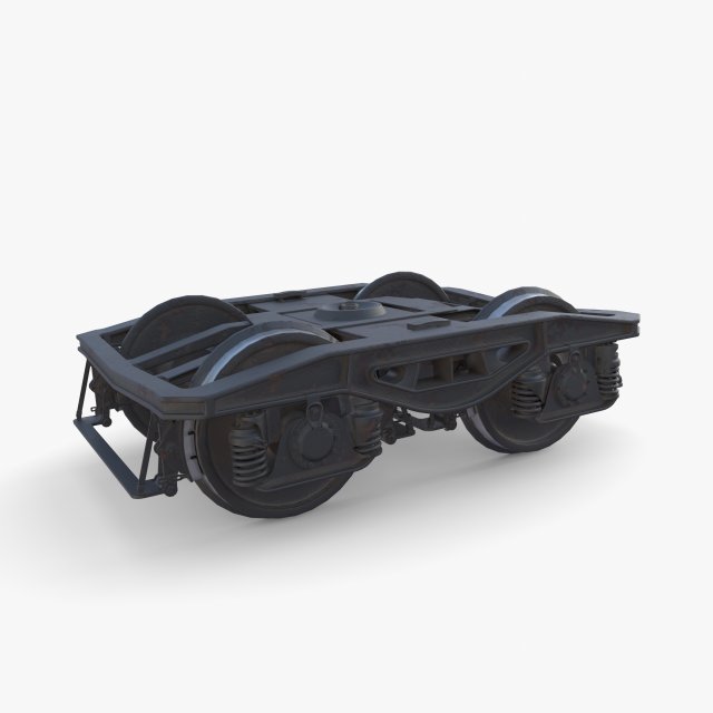 Train car bogie v2 Model 3D .c4d .max .obj .3ds .fbx .stl .blend 