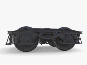 Train car bogie v2 Model 3D