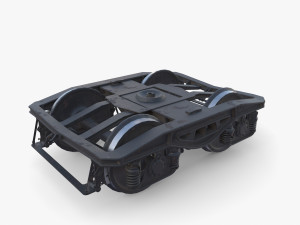 Train car bogie v2 Model 3D