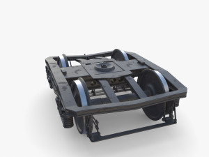 Train car bogie v2 Model 3D