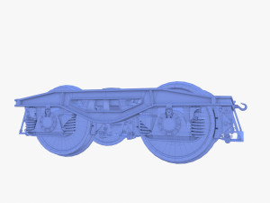 Train car bogie v2 Model 3D