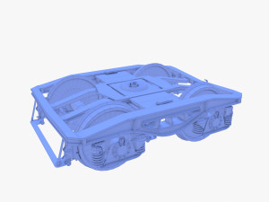 Train car bogie v2 Model 3D