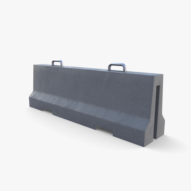 Concrete barrier Modelo 3D .c4d .max .obj .3ds .fbx .stl .blend 