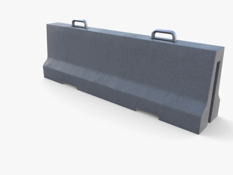 Concrete barrier 3D Model