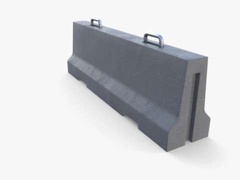 Concrete barrier 3D Model