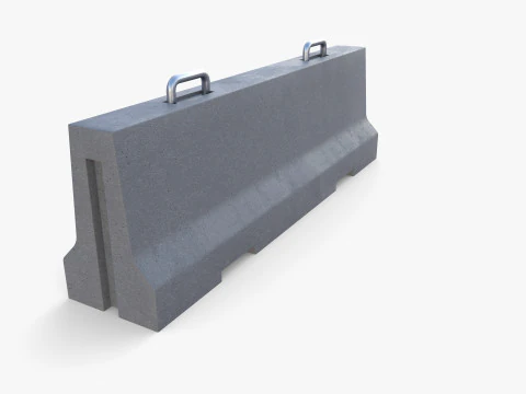 Concrete barrier 3D Model