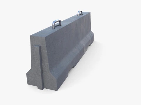 Concrete barrier 3D Model