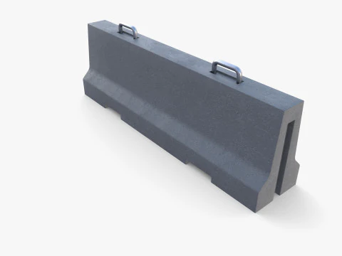 Concrete barrier 3D Model