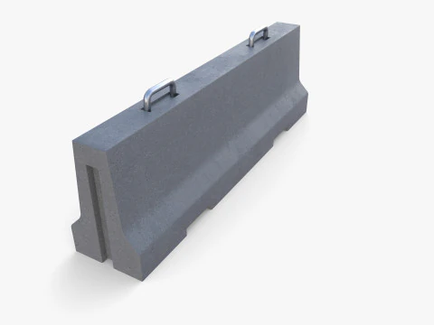 Concrete barrier 3D Model