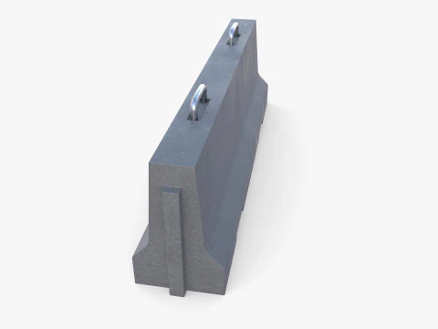 Concrete barrier 3D Model