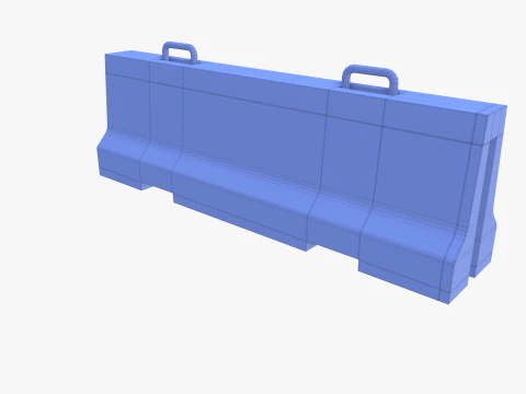 Concrete barrier 3D Model