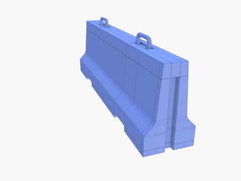 Concrete barrier 3D Model