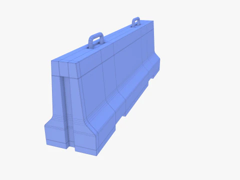 Concrete barrier 3D Model