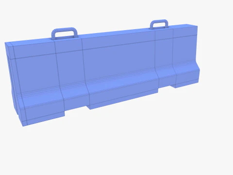 Concrete barrier 3D Model