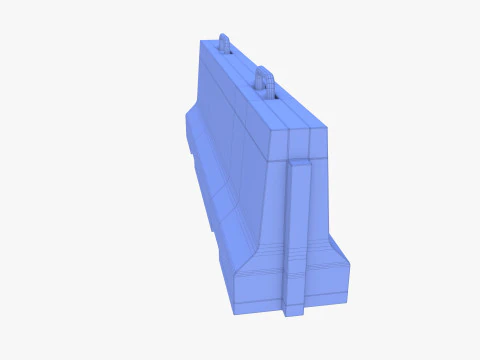 Concrete barrier 3D Model