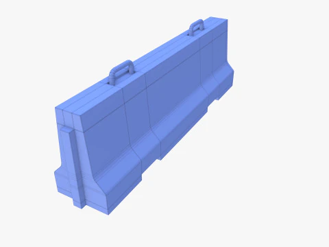 Concrete barrier 3D Model